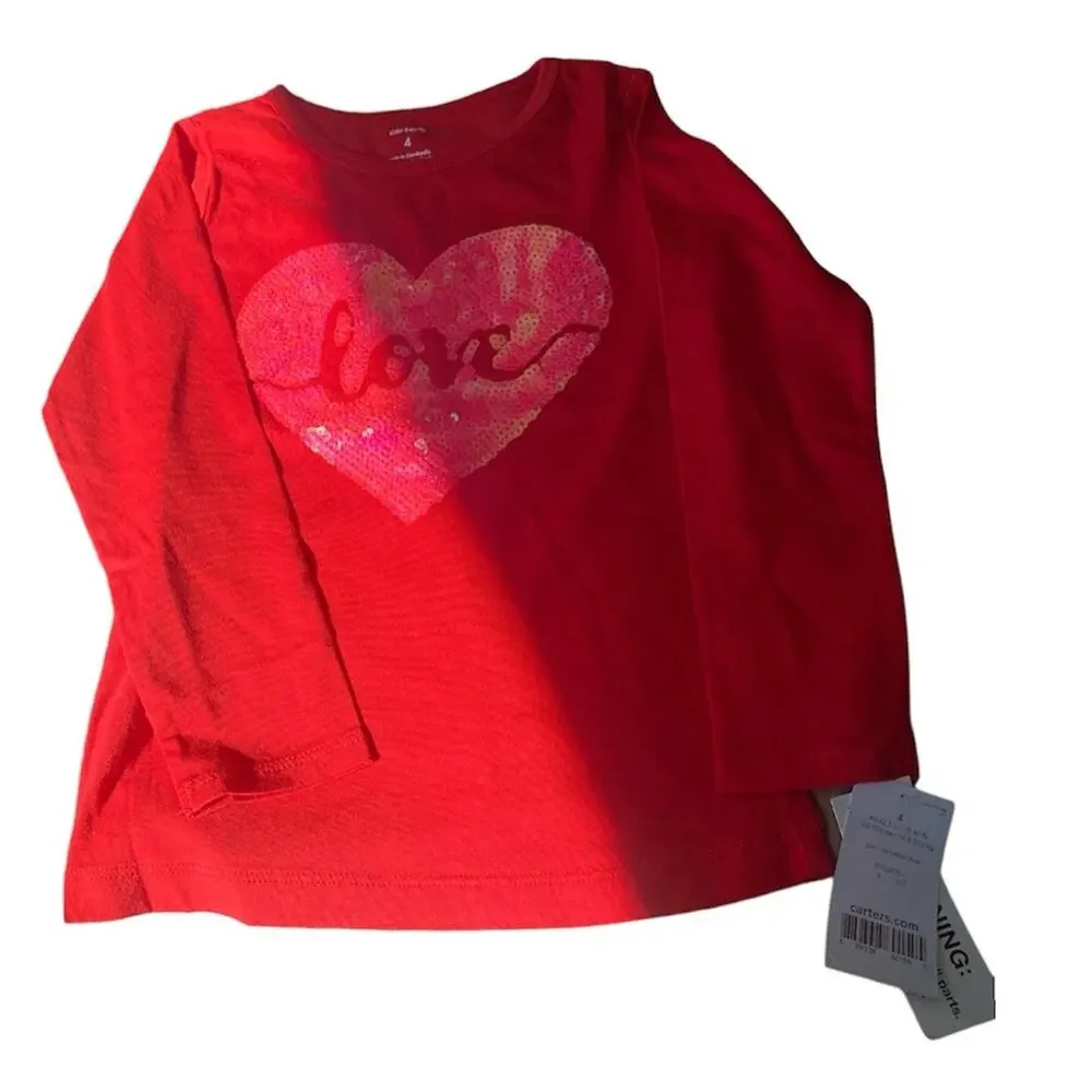 Carter’s Sequin Love Heart Shirt
